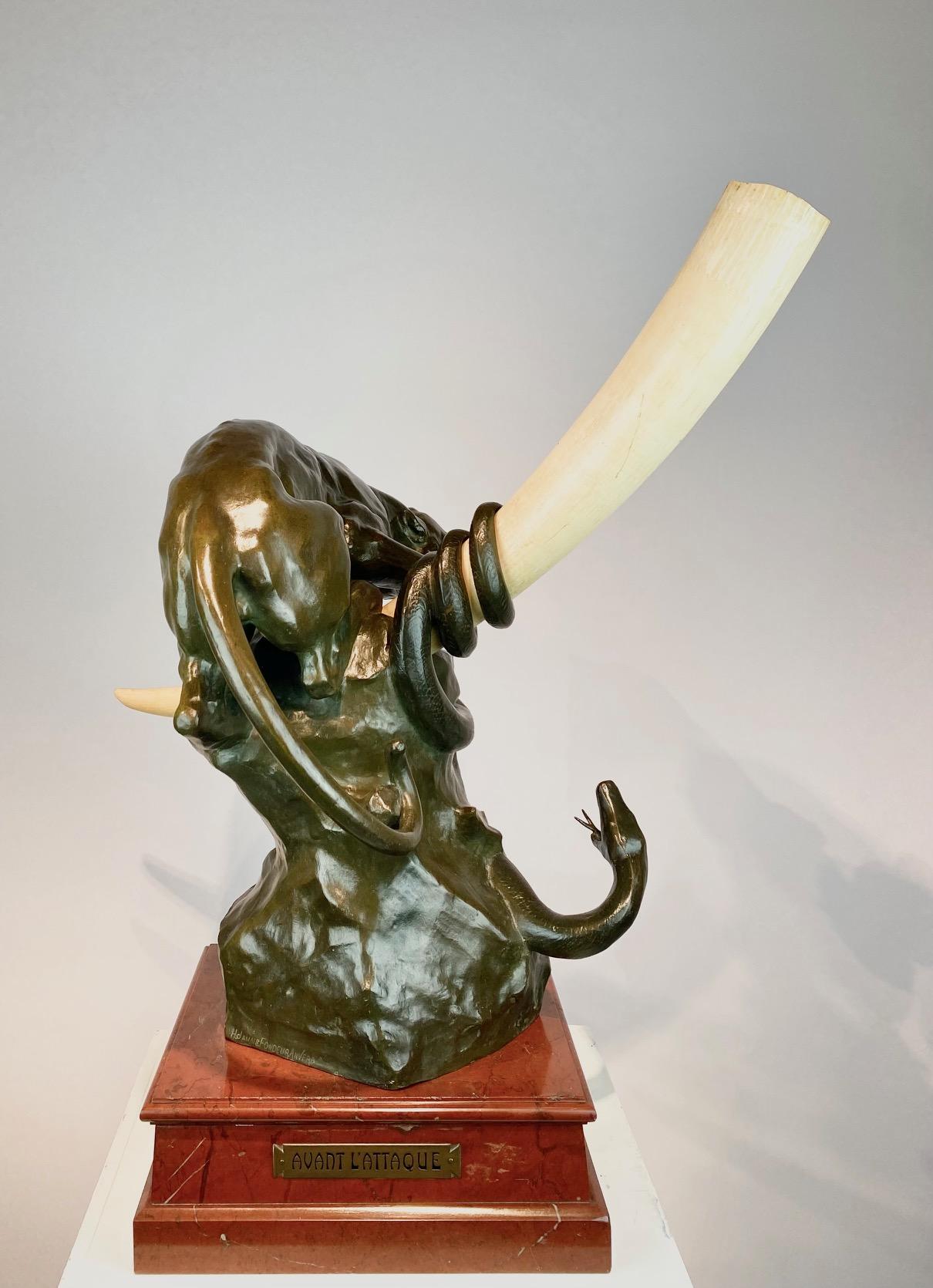 Inizio XX secolo A  scultura in bronzo di Alfons Lambert Baggen (1862-1937). in vendita