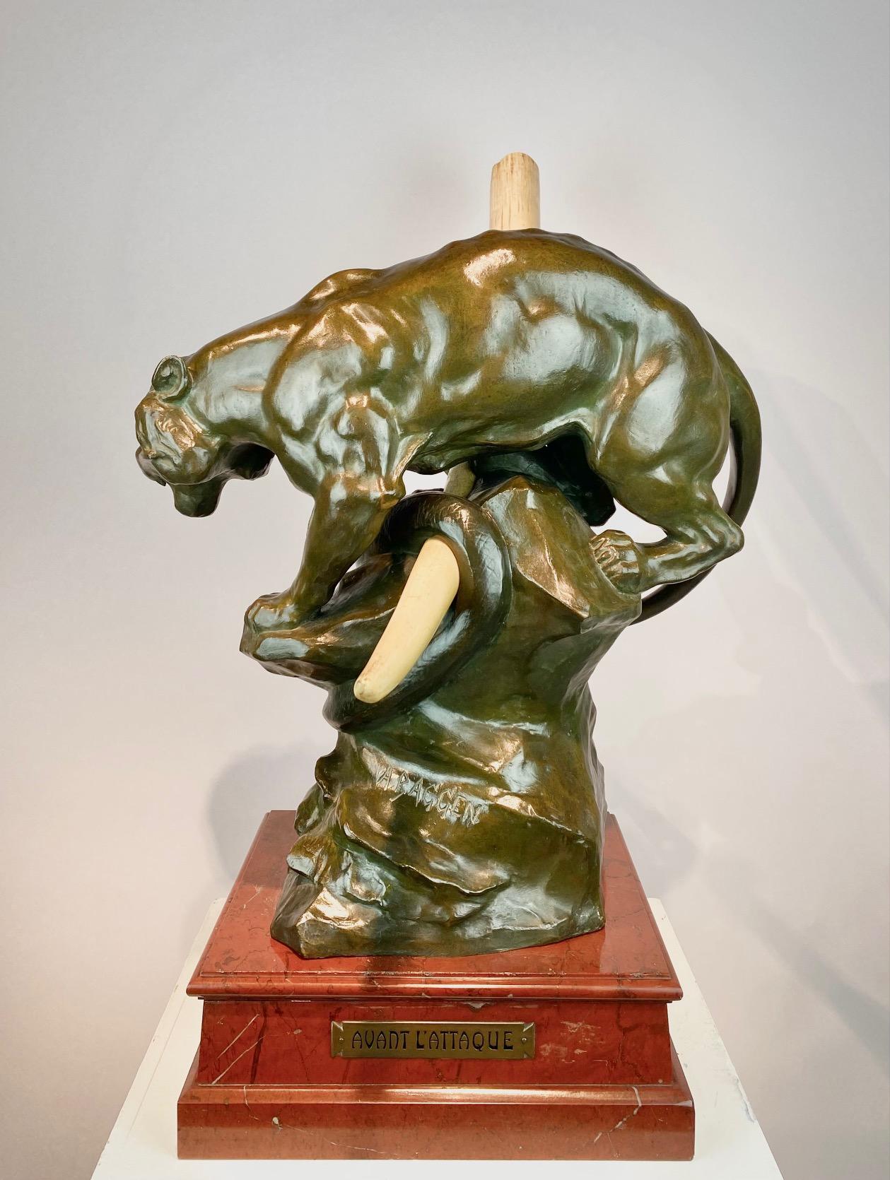 A  scultura in bronzo di Alfons Lambert Baggen (1862-1937). in vendita 2