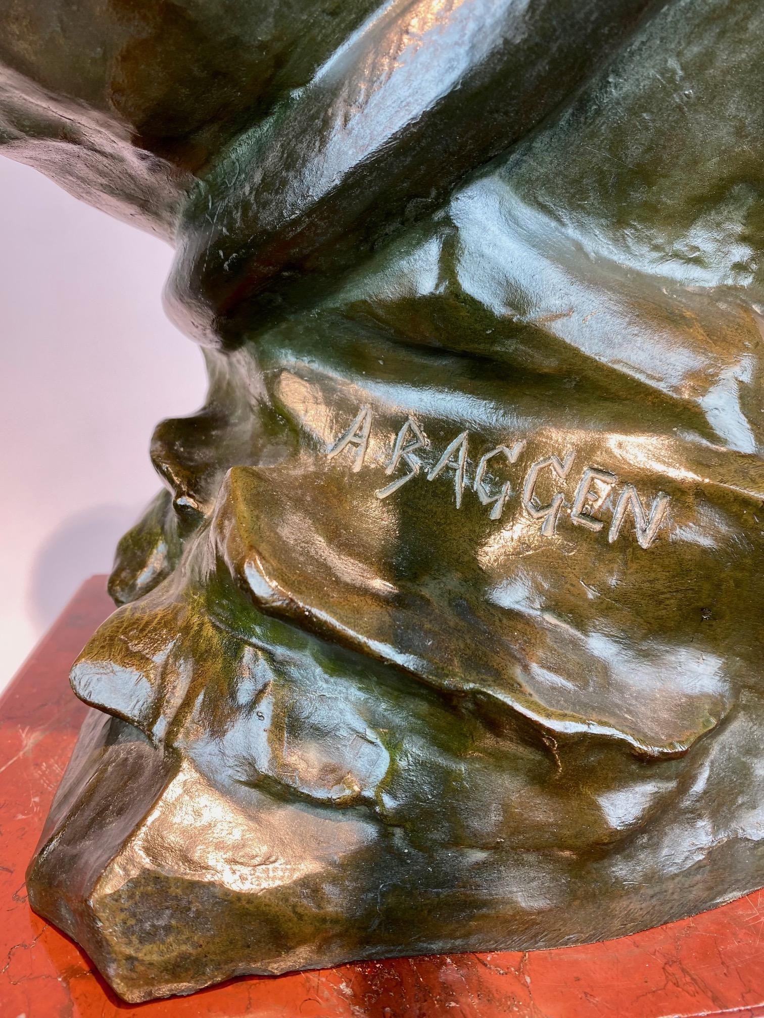 A  scultura in bronzo di Alfons Lambert Baggen (1862-1937). in vendita 3