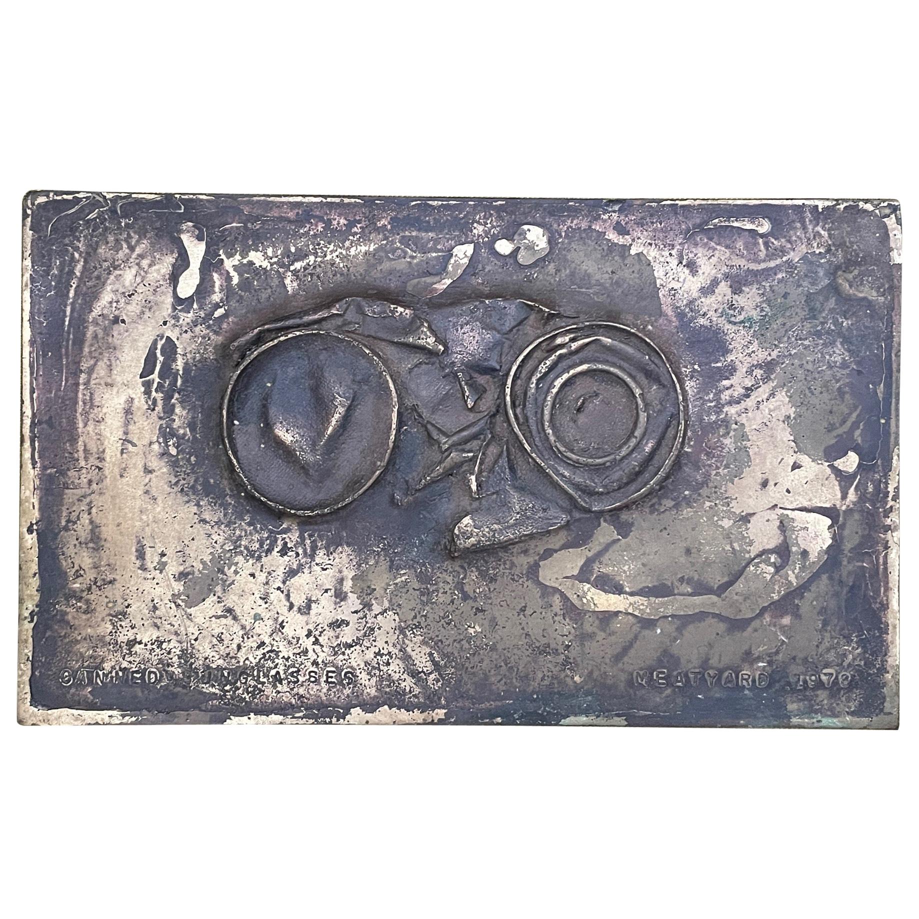 Sculpture en bronze de Jerry Meatyard « Lunettes de soleil », 1978