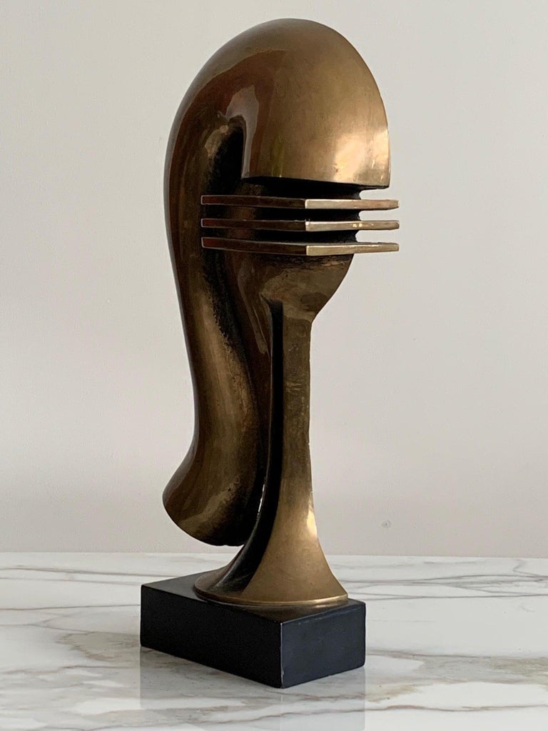 Modern Bronze Sculpture by Rodger Mack, circa 1970s For Sale