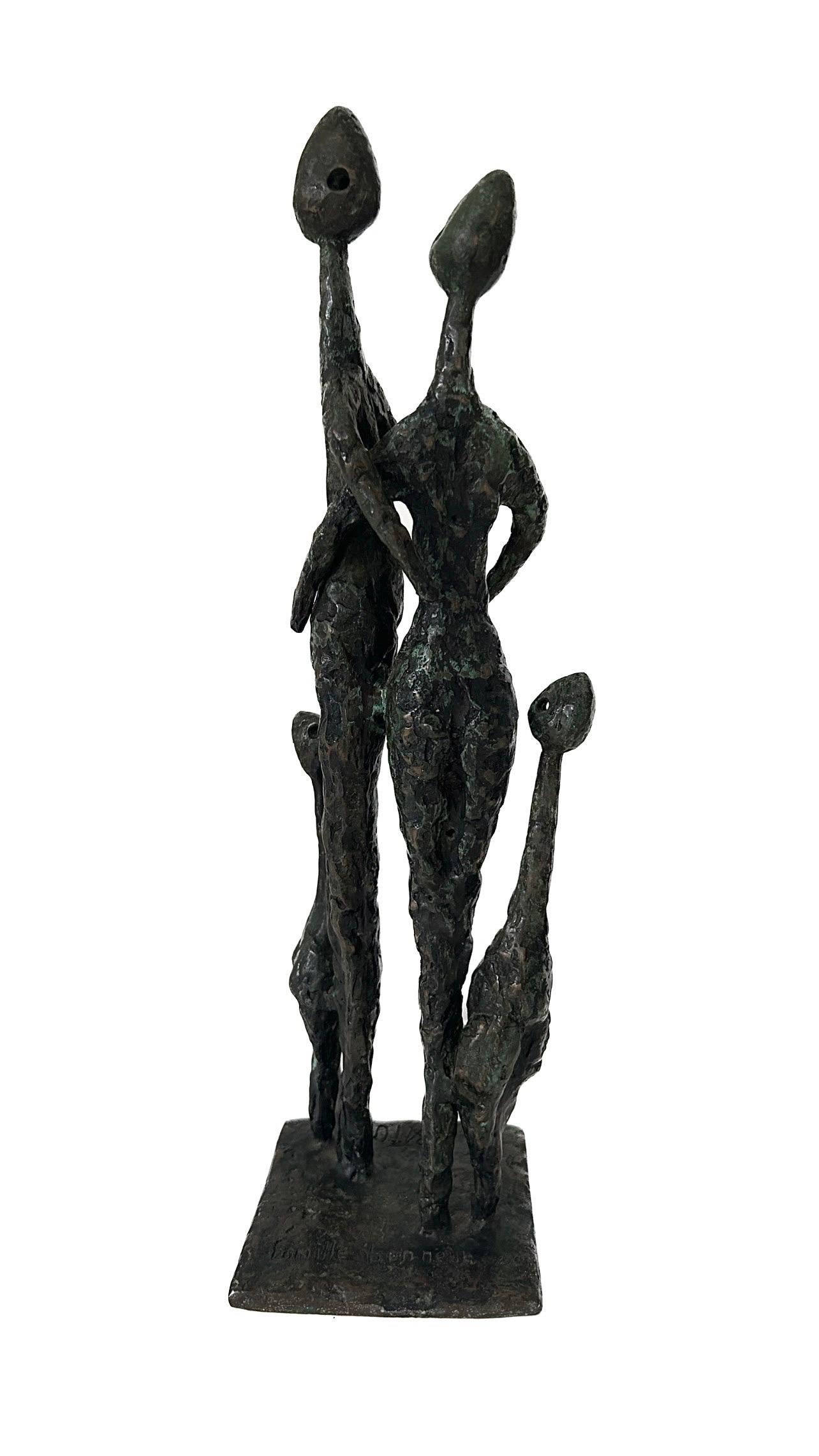 Bronze A bronze sculpture of a family by Charles Stratos  For Sale