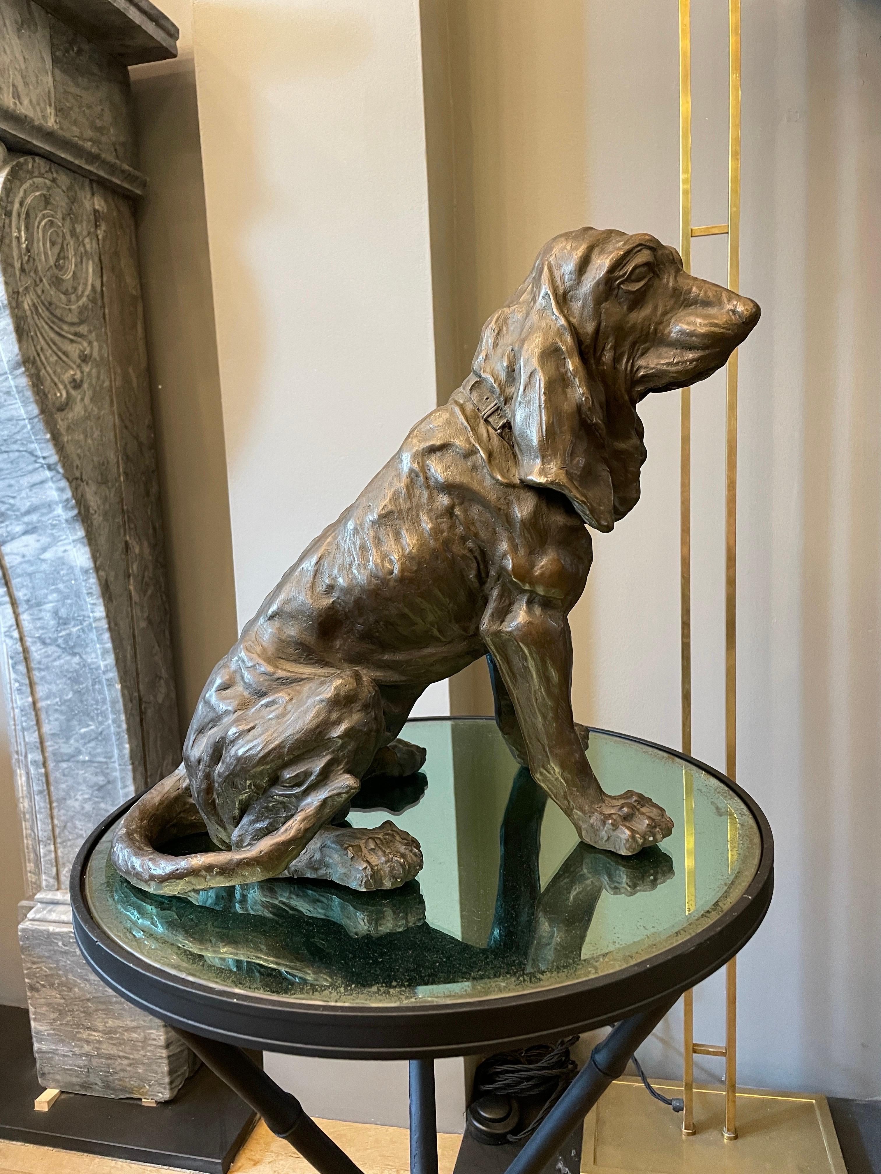 Bronze Sculpture of a Gun Dog In Good Condition For Sale In London, GB