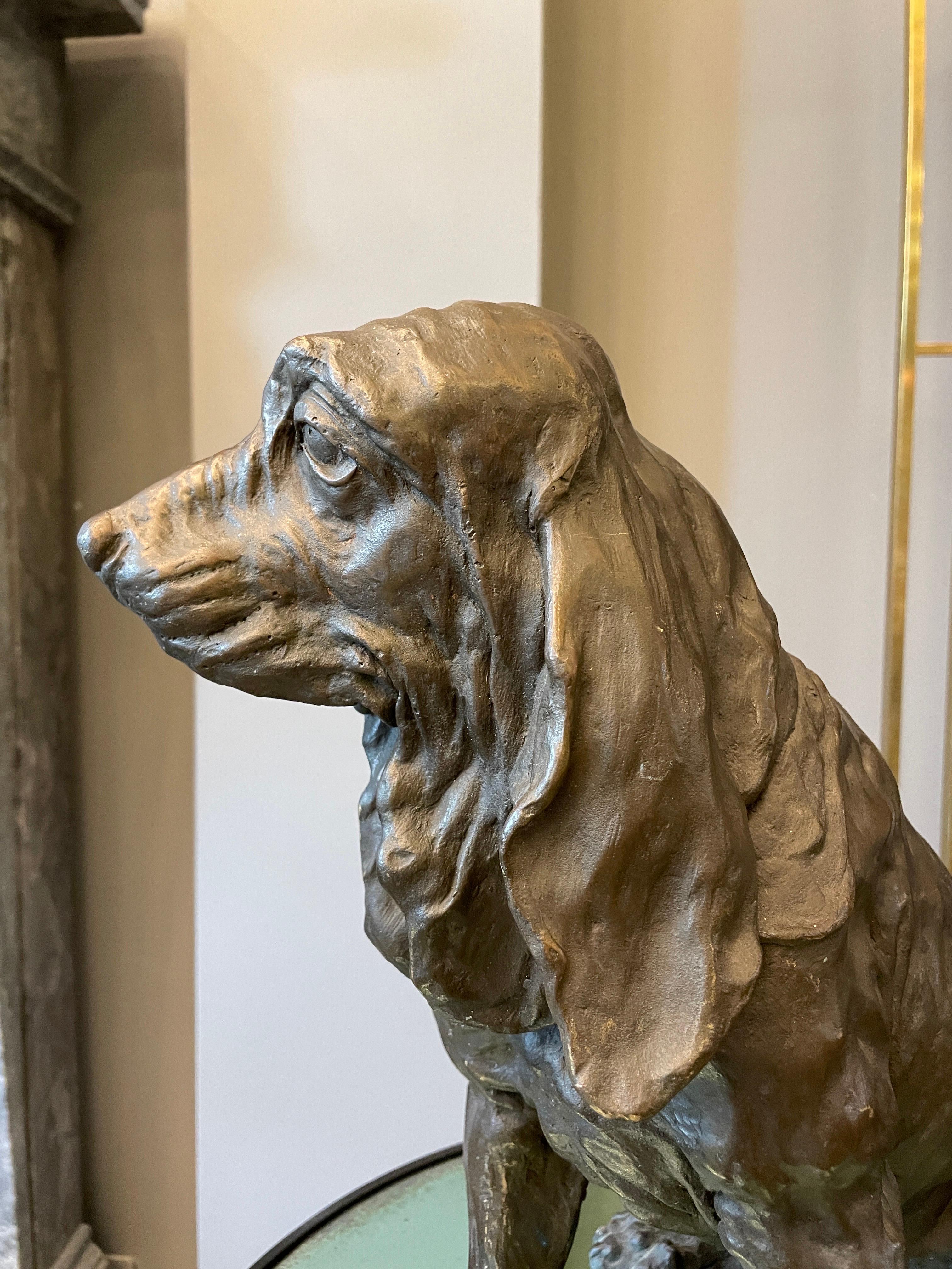 Bronze Sculpture of a Gun Dog For Sale 1