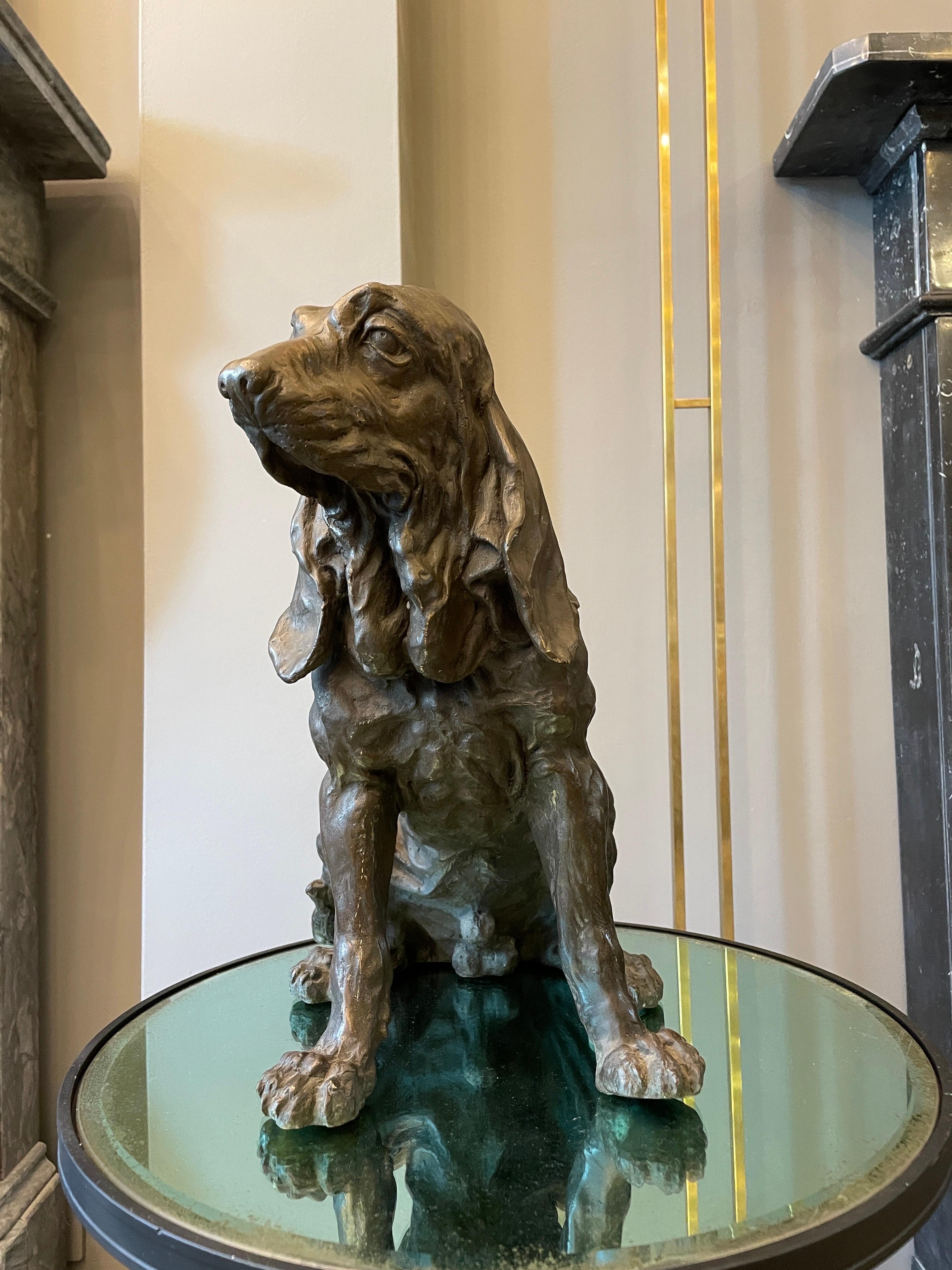 Bronze Sculpture of a Gun Dog For Sale 2