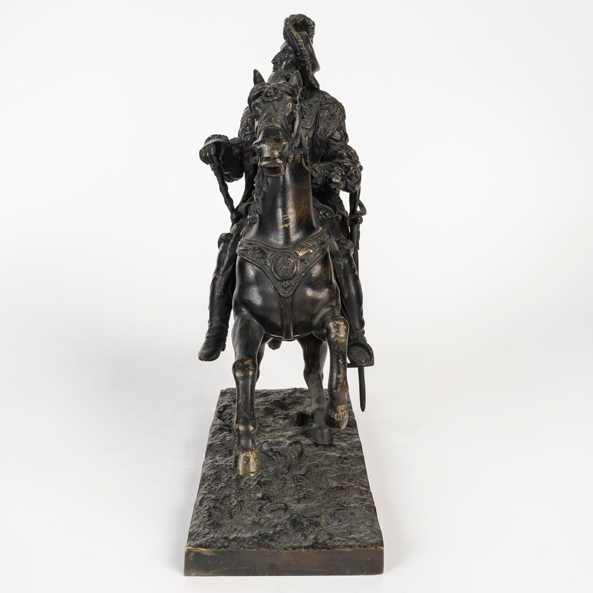 Napoleone III Scultura in bronzo di Francesco I, re di Francia, XIX secolo. in vendita