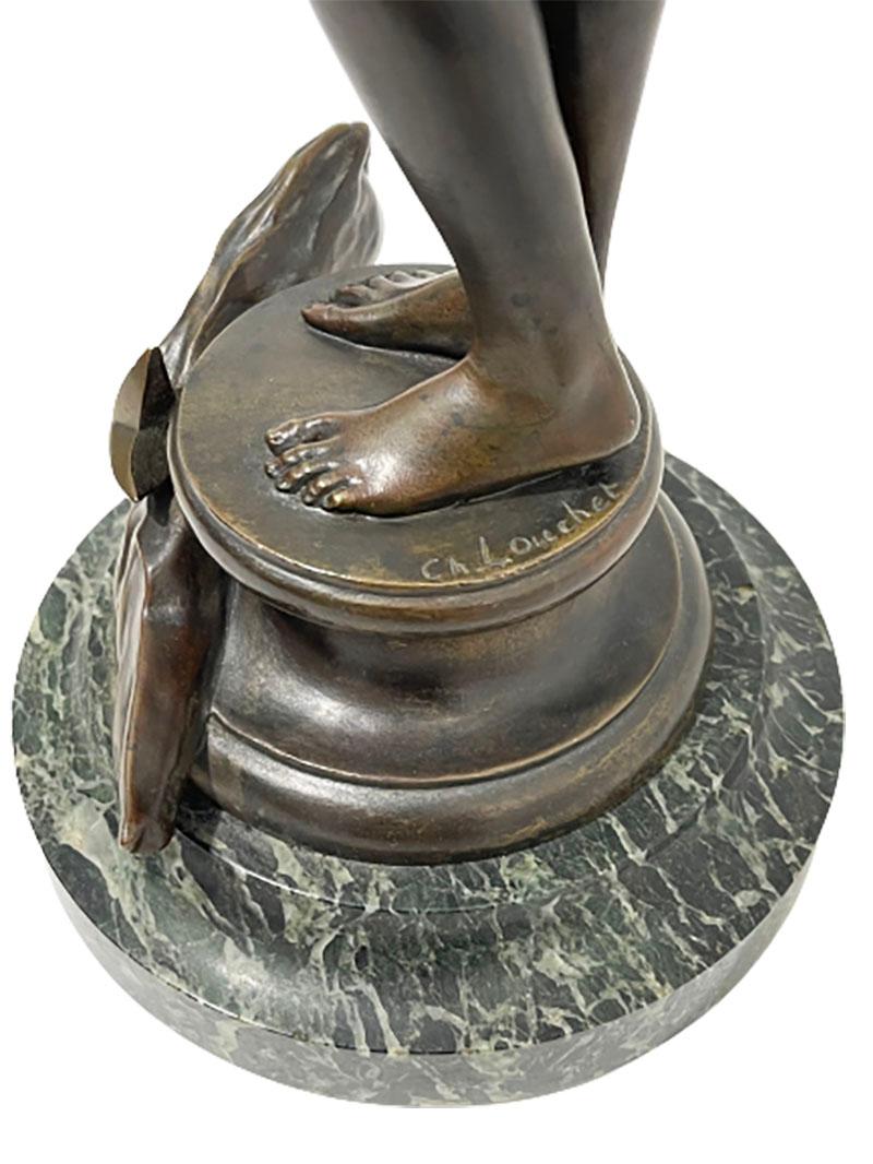 Statue en bronze de Charles Louchet, France, 1854 - 1936 Bon état - En vente à Delft, NL