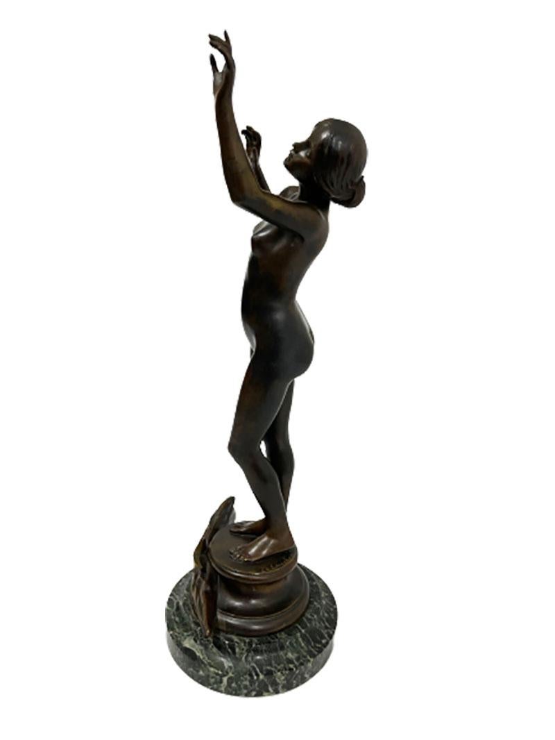 XIXe siècle Statue en bronze de Charles Louchet, France, 1854 - 1936 en vente