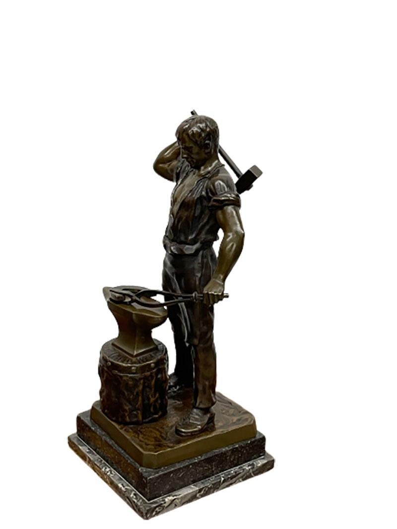 19th Century Bronze Statue of a Farrier For Sale