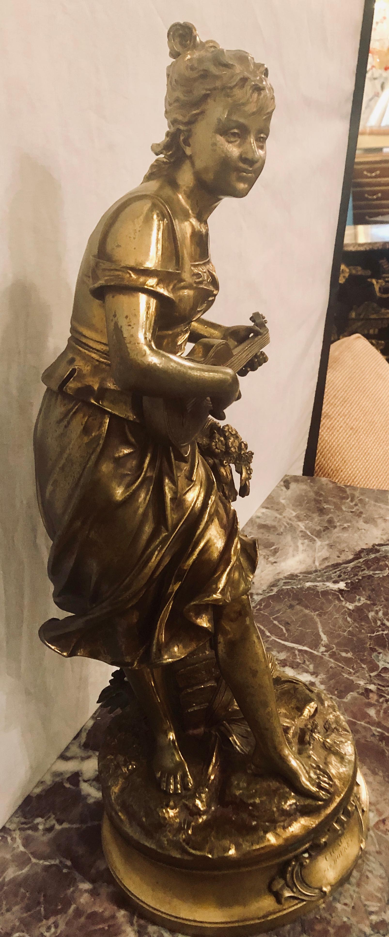 Bronze Statue of a Young Lady 