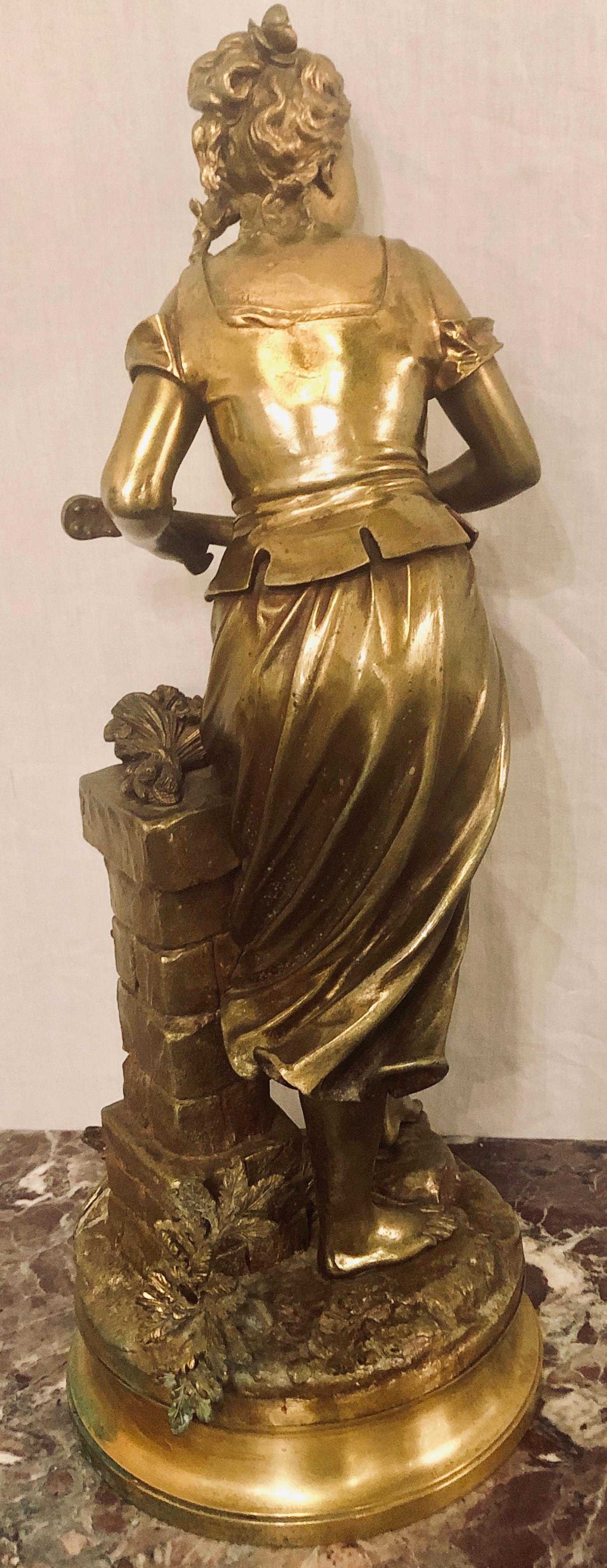 Bronze Statue of a Young Lady 
