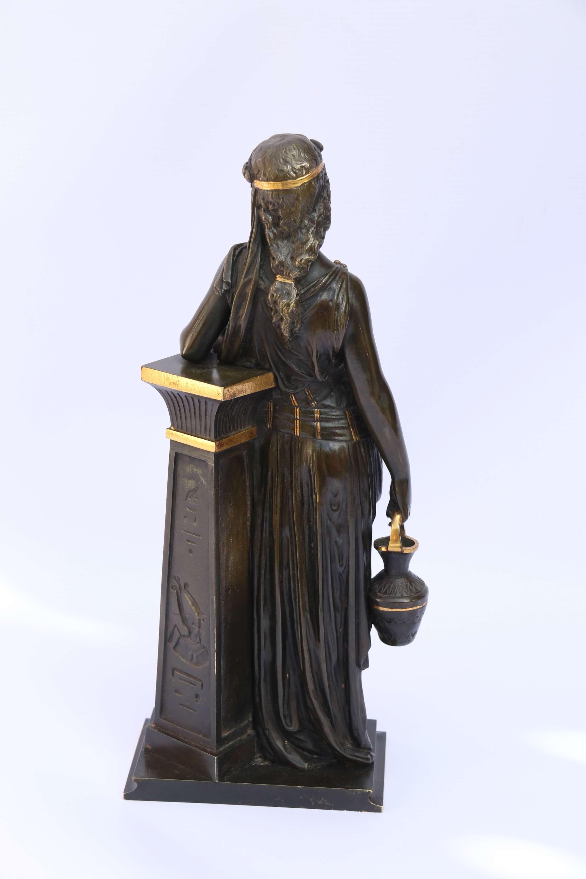Late 19th Century Bronze Study by Bouret, the Egyptian Water Bearer
