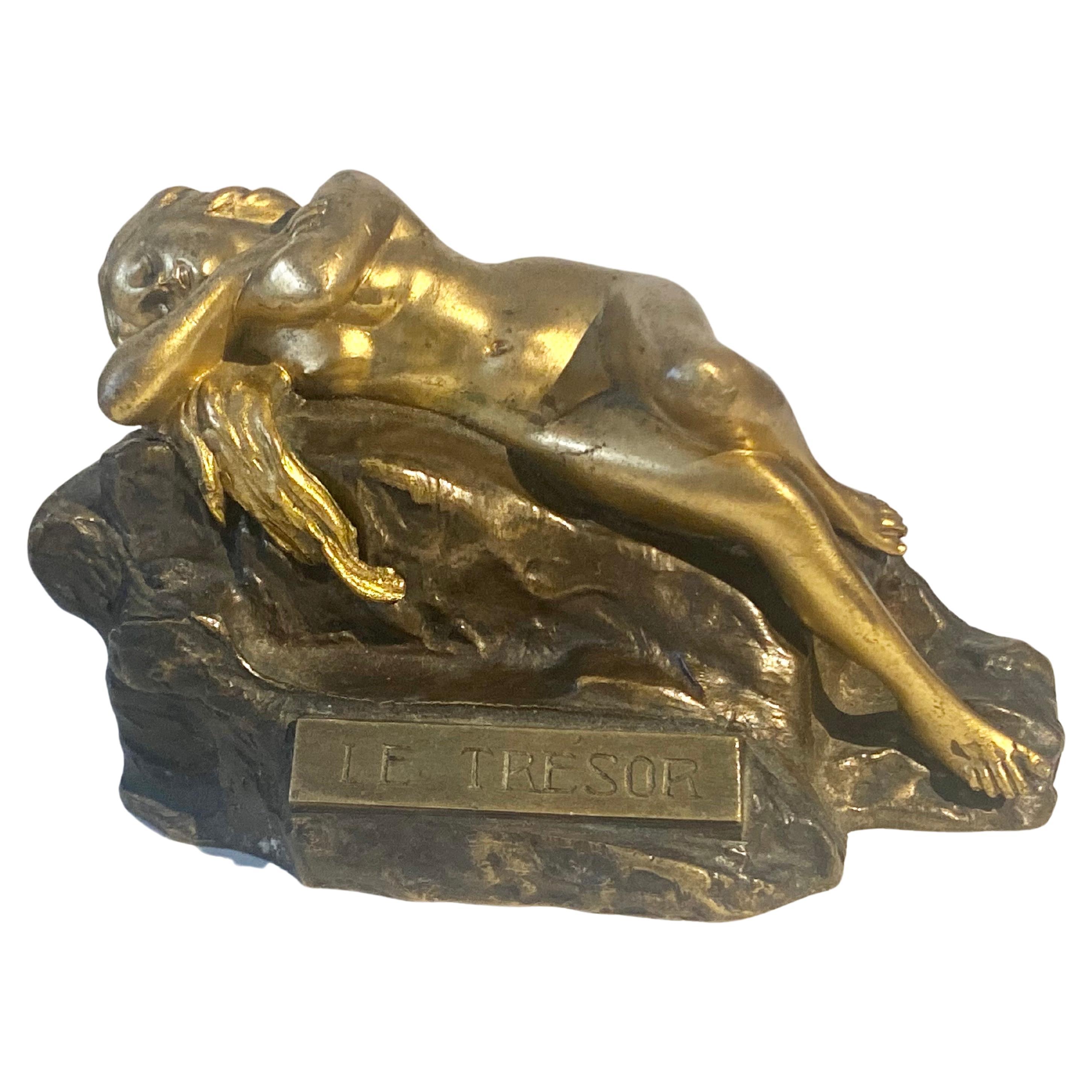 Eine Bronzestudie „Treasure Seeker“ von Carl Kauba (Österreicher, 1865 - 1922)