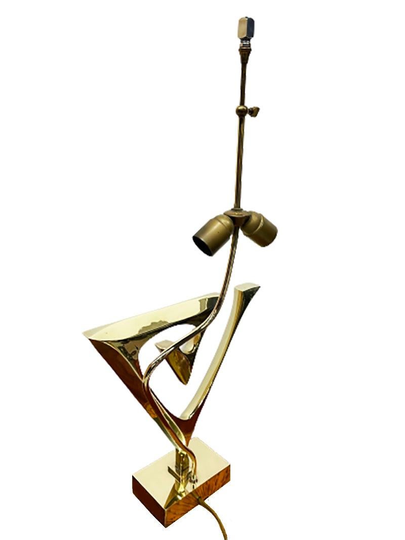 Bronze Table Lamp by Willy Daro, Belgium, 1970s In Good Condition For Sale In Delft, NL