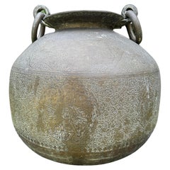 Antique A large Islamic bronze urn 