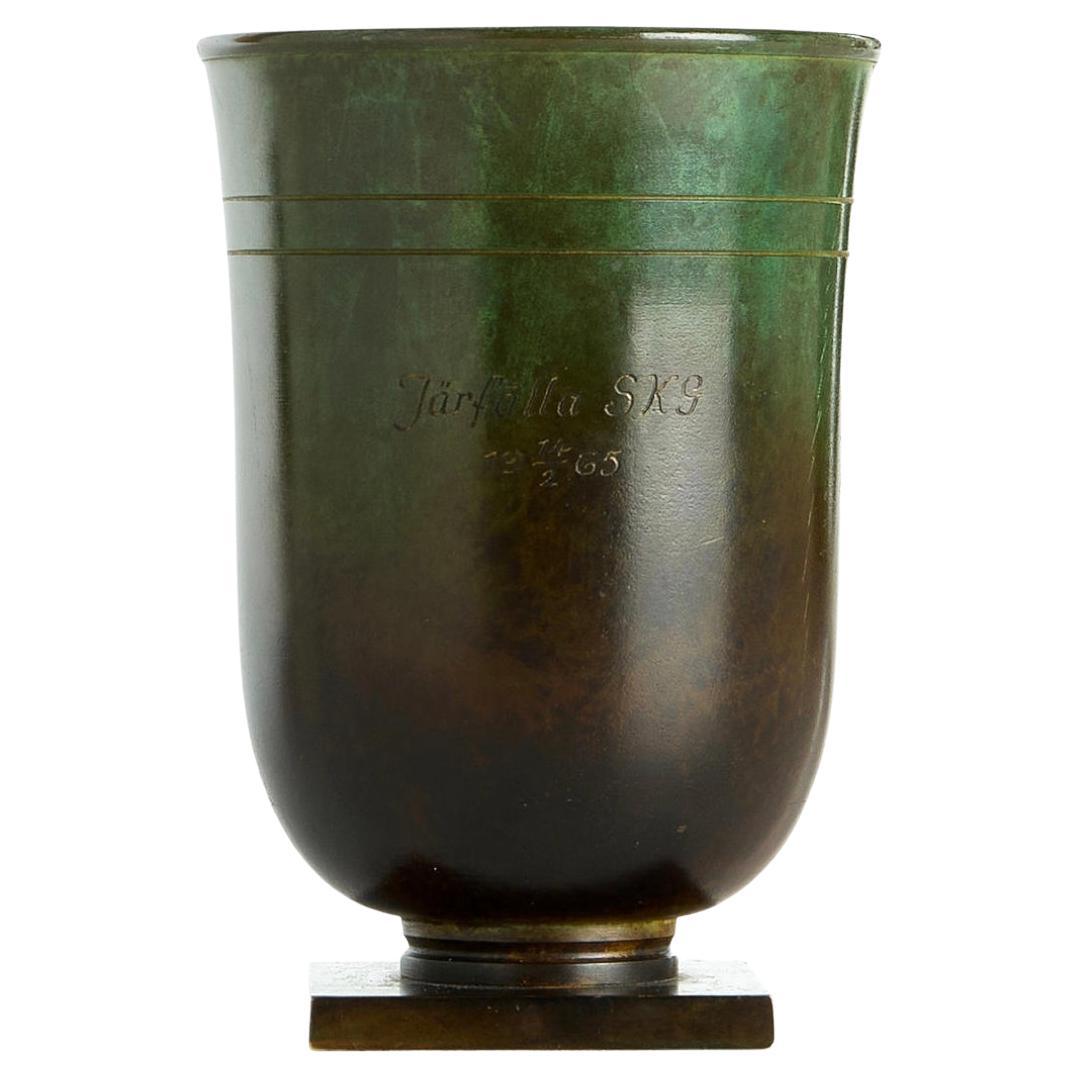 Bronzevase von GAB, 1930er Jahre im Angebot