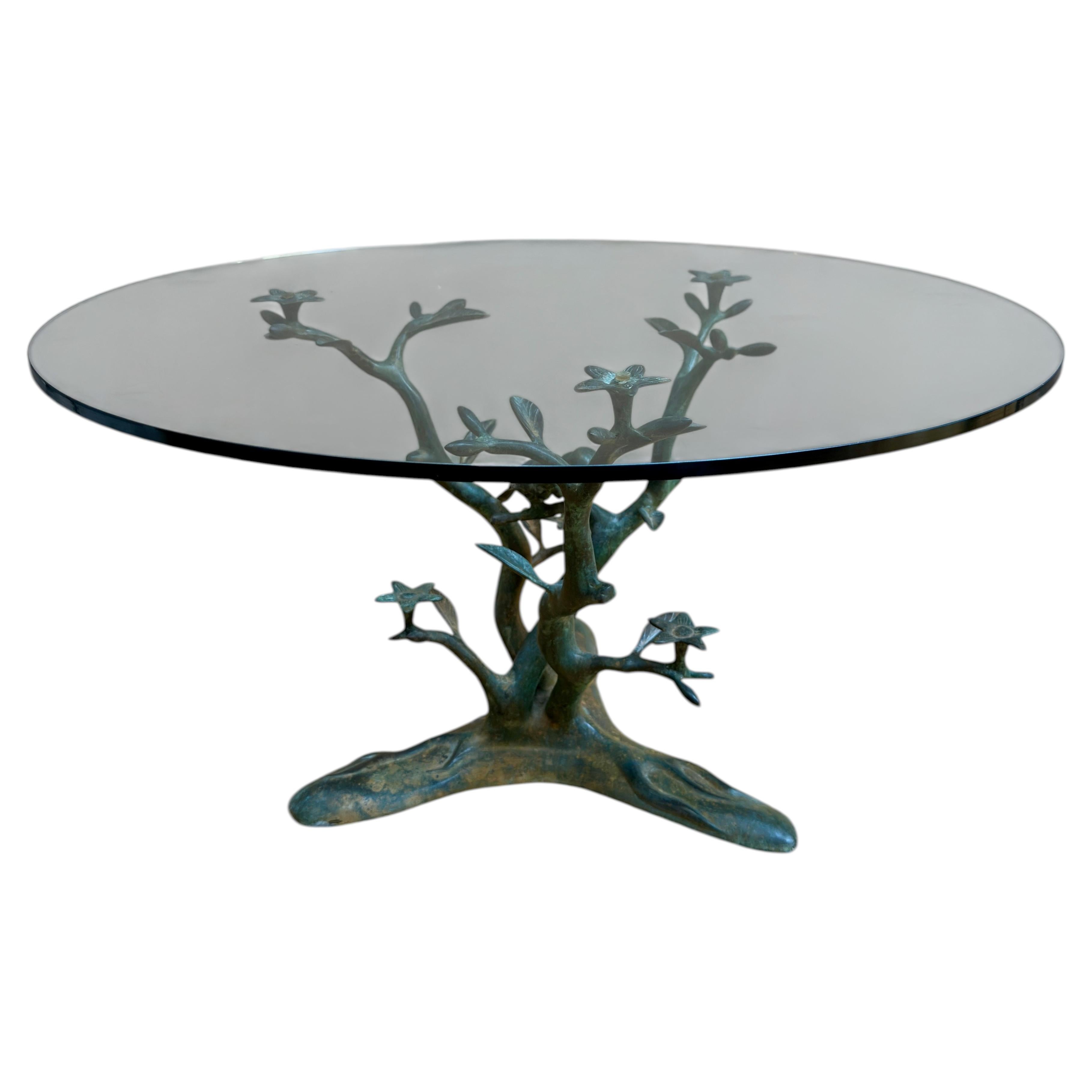 A Bronze Verdigris Coffe Or Cocktail Table By Willy Daro