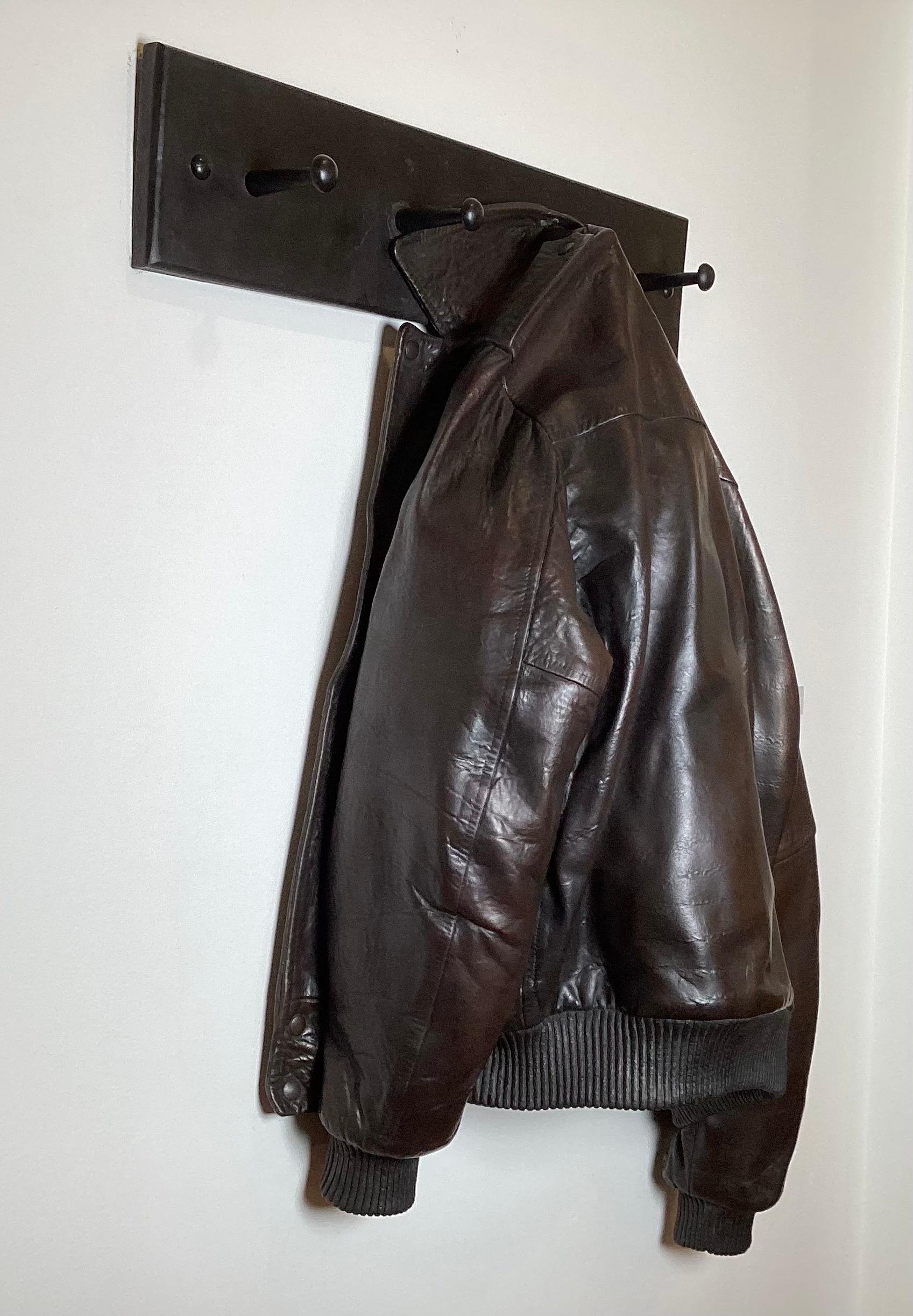 North American A Bronze Wall Sculpture of a Bomber Jacket by Scott Hanson For Sale