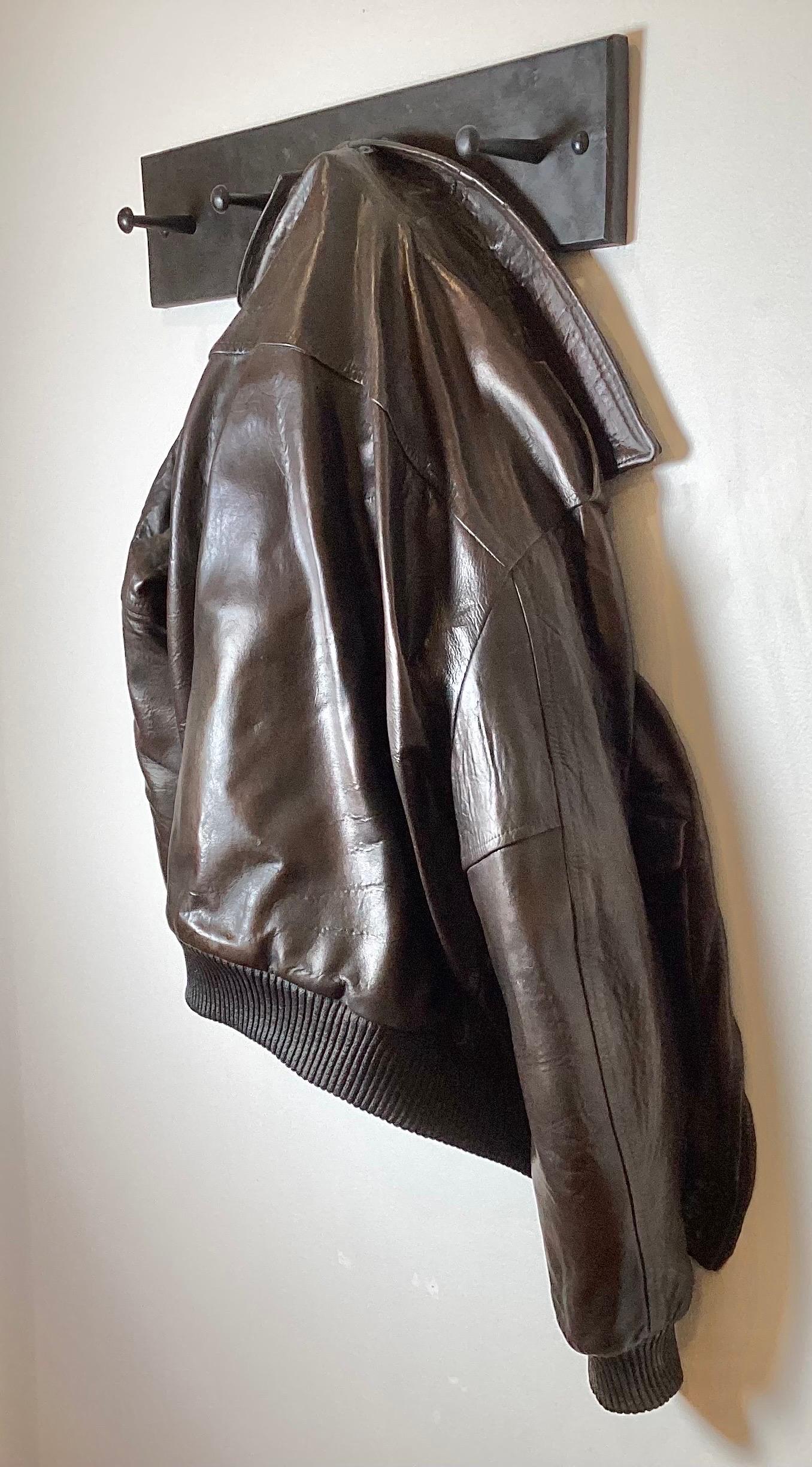 A Bronze Wall Sculpture of a Bomber Jacket by Scott Hanson For Sale 1