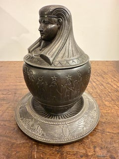 A Bronzed Metal Canopic Jar, Early 20th Century