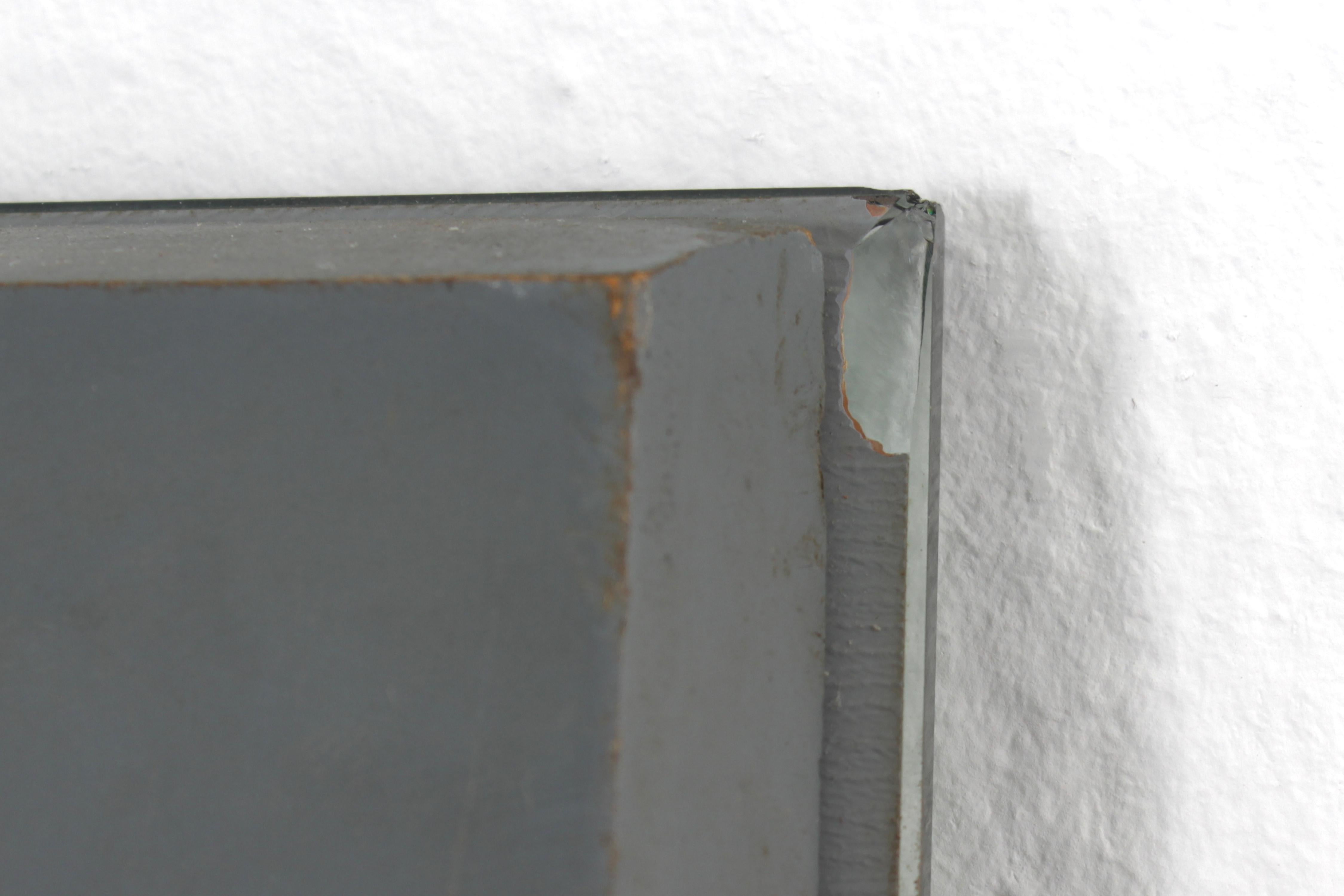 Miroir mural rectangulaire avec cadre en laiton doré A. Brotto pour Esperia, Italie, années 70 en vente 12