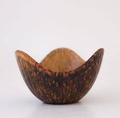 Bol en céramique Brown - Gunnar Nylund - Rörstrand - Scandinavie, milieu du XXe siècle