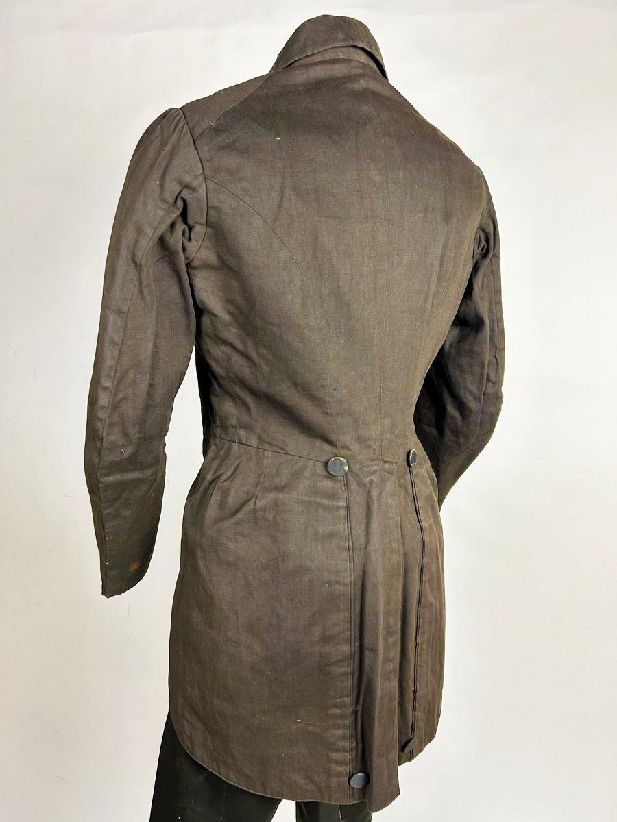 Women's or Men's A brown frockcoat for french elegant man - Louis-Philippe period Circa 1830 For Sale