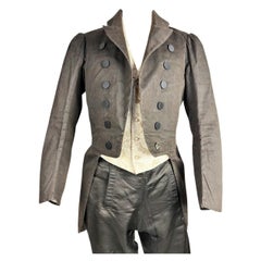 Redingote marron pour homme élégant français - Epoque Louis Philippe Circa 1830
