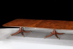 Mahogany George III Four Pedestal Dining Table