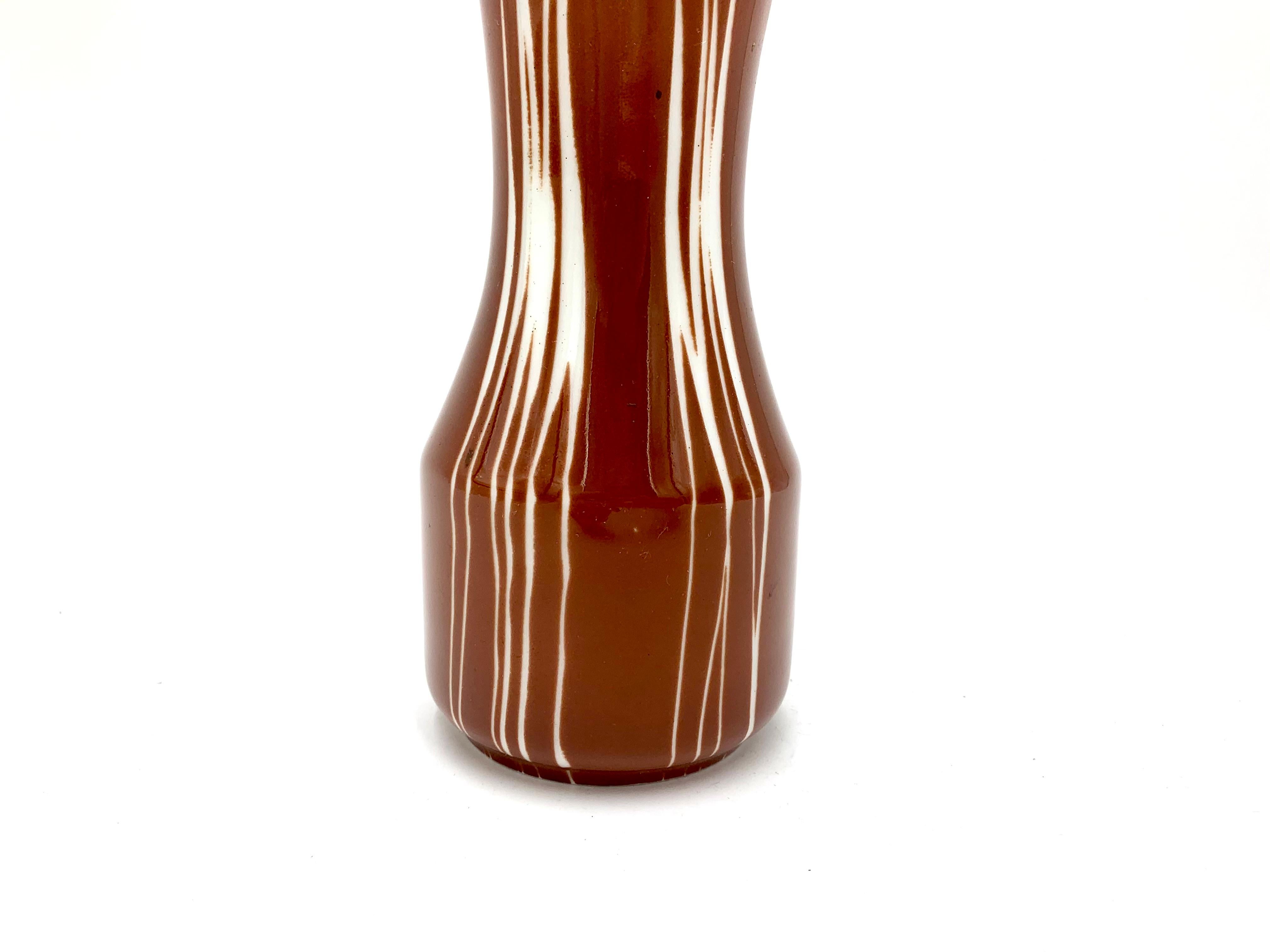 Polish Brown Midcentury Vase, Wawel, Poland New Look, 1960s For Sale
