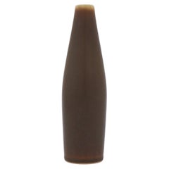 Brown, Thin, Skinny Torpedo Vase Ceramics, Palshus Per Linnemann-Schmidt