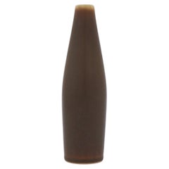 Brown, Thin, Skinny Torpedo Vase Ceramics, Palshus Per Linnemann-Schmidt