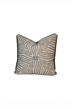 A Brunschwig & Fils' “Le Zebre” Linen Cushion