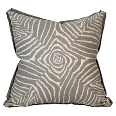 A Brunschwig & Fils' “Le Zebre” Linen Cushion
