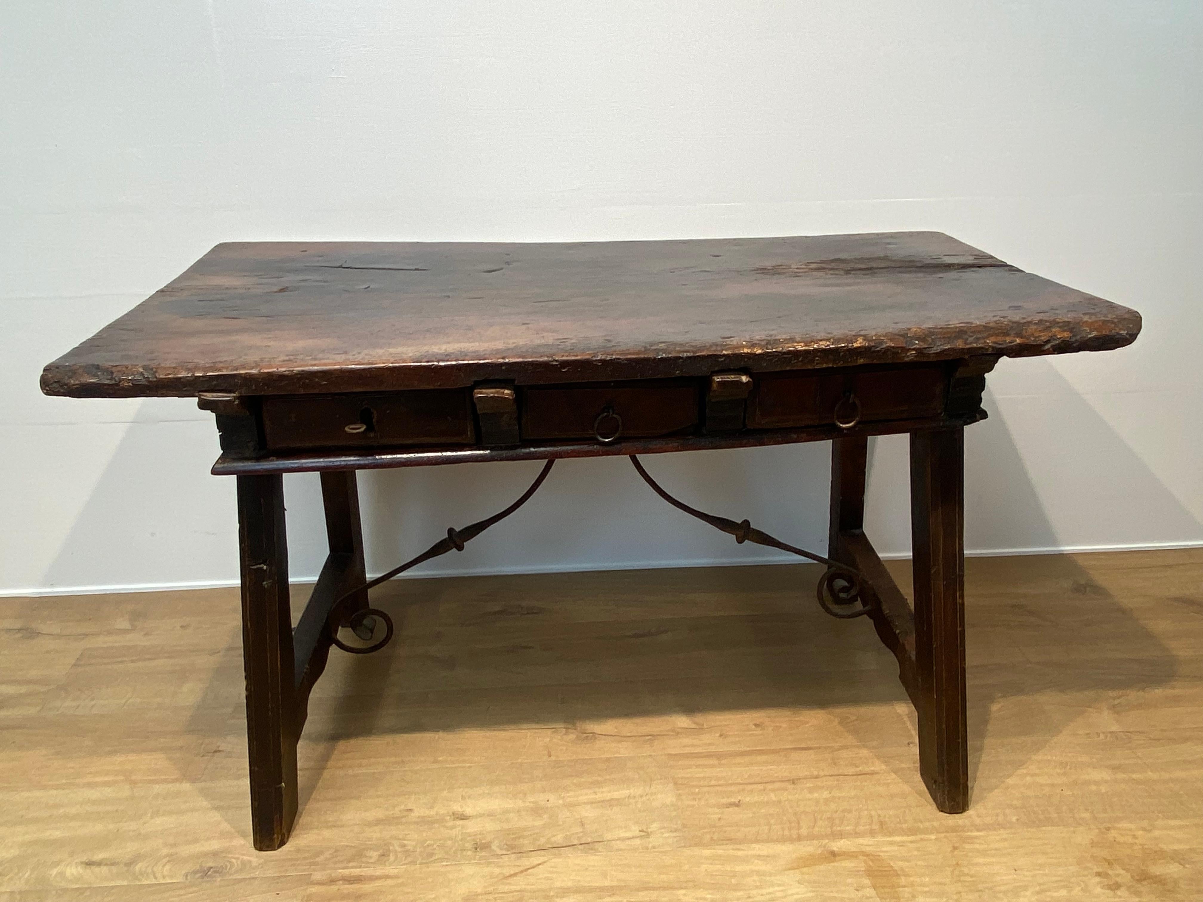 A Brutalist, antique Spanish Table For Sale 4