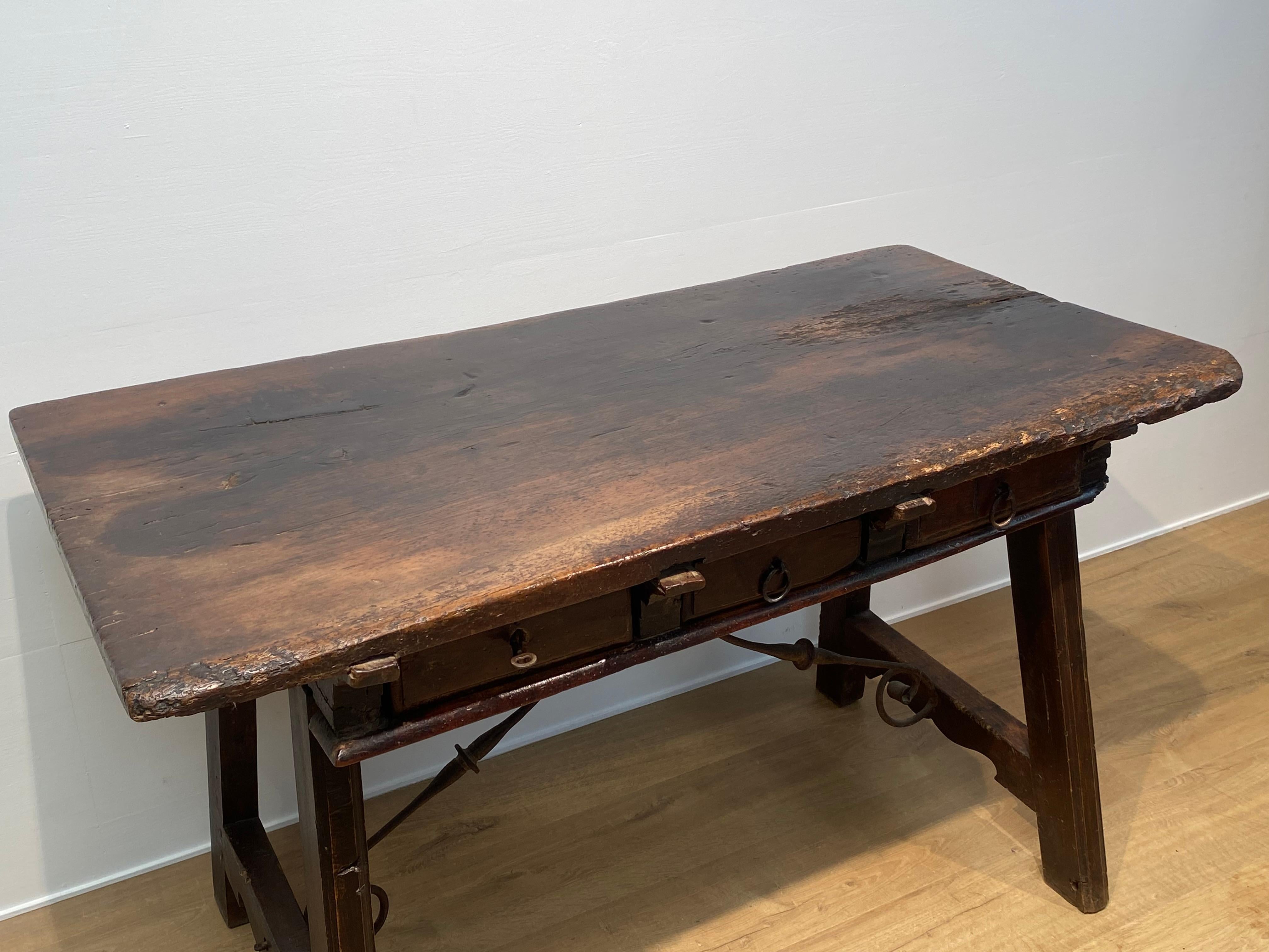 A Brutalist, antique Spanish Table For Sale 9