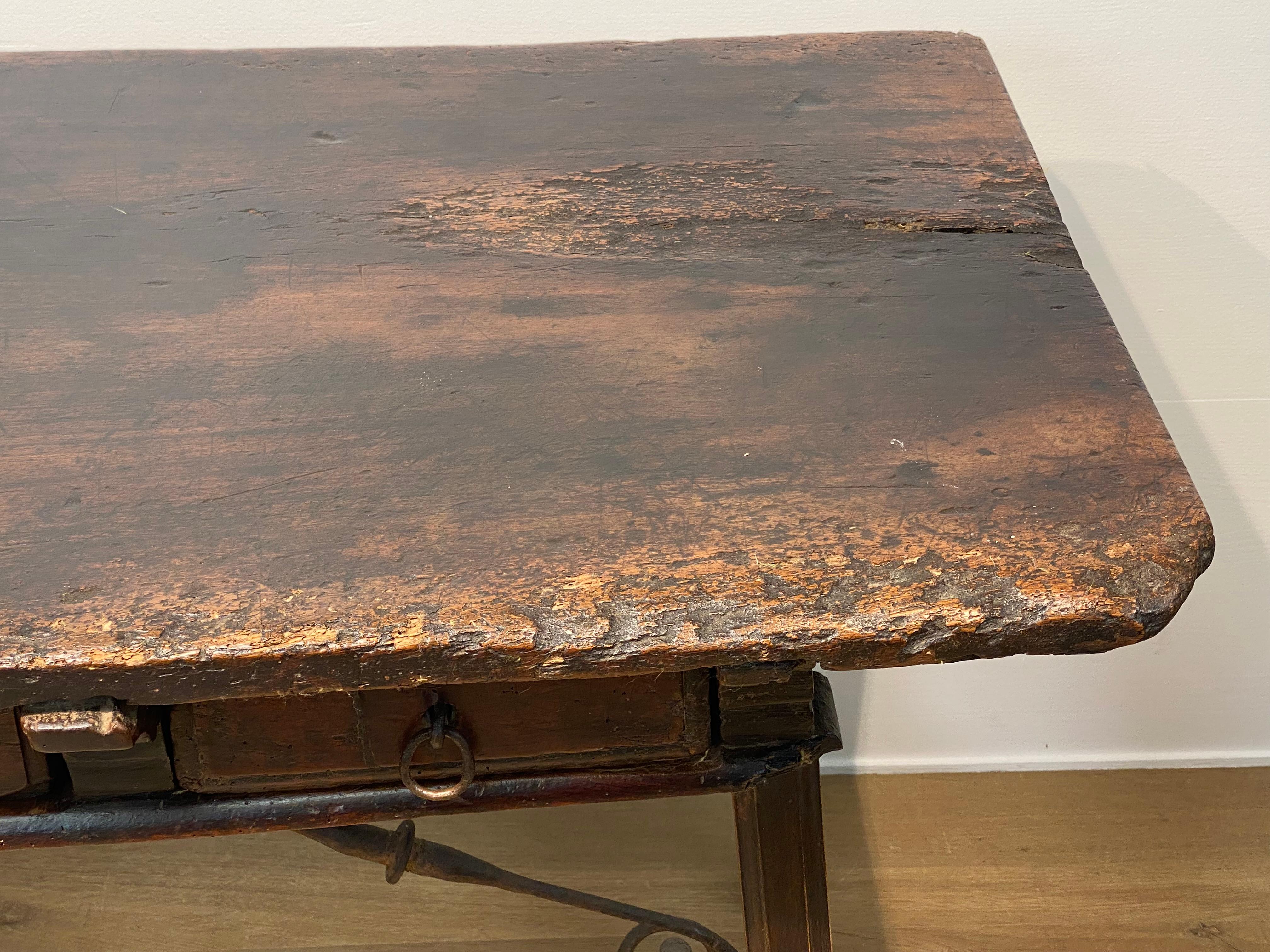 A Brutalist, antique Spanish Table For Sale 1
