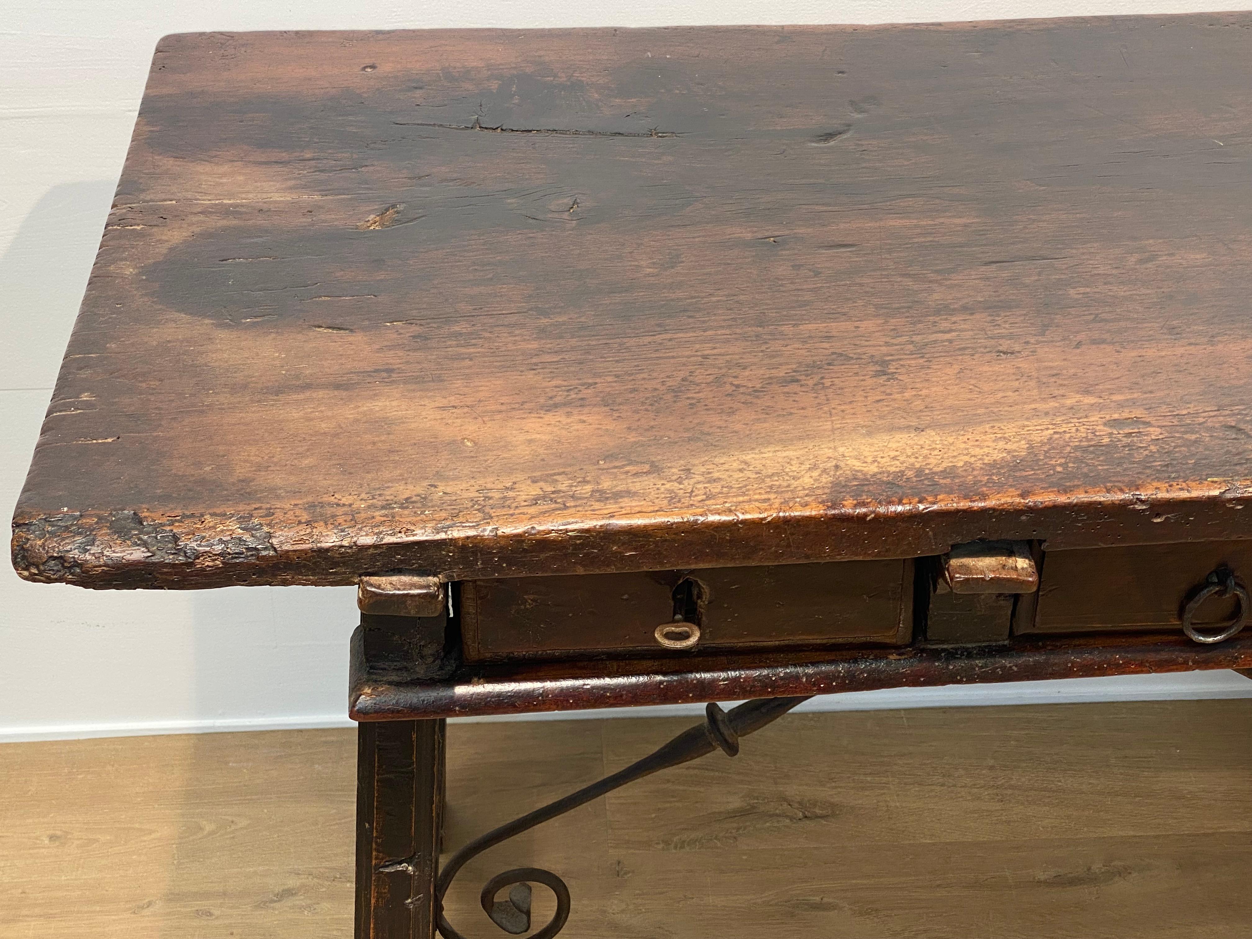 A Brutalist, antique Spanish Table For Sale 3