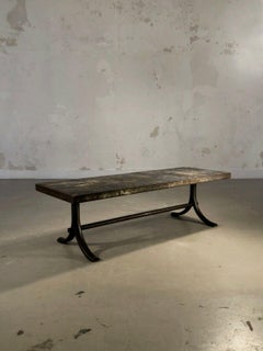 A BRUTALIST RUSTIC-POST-MODERN SEVENTIES COFFEE TABLE, France 1960-1970