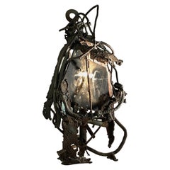 Una lampada BRUTALISTA SCULTURA DI LUCE, pezzo unico di CONTINI, Francia 1980