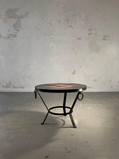 A MID-CENTURY-MODERN BRUTALIST MODERNIST Ceramic COFFEE SIDE TABLE, France 1950