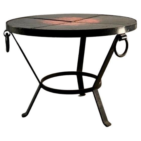 A MID-CENTURY-MODERN BRUTALIST MODERNIST Ceramic COFFEE SIDE TABLE, Frankreich 1950
