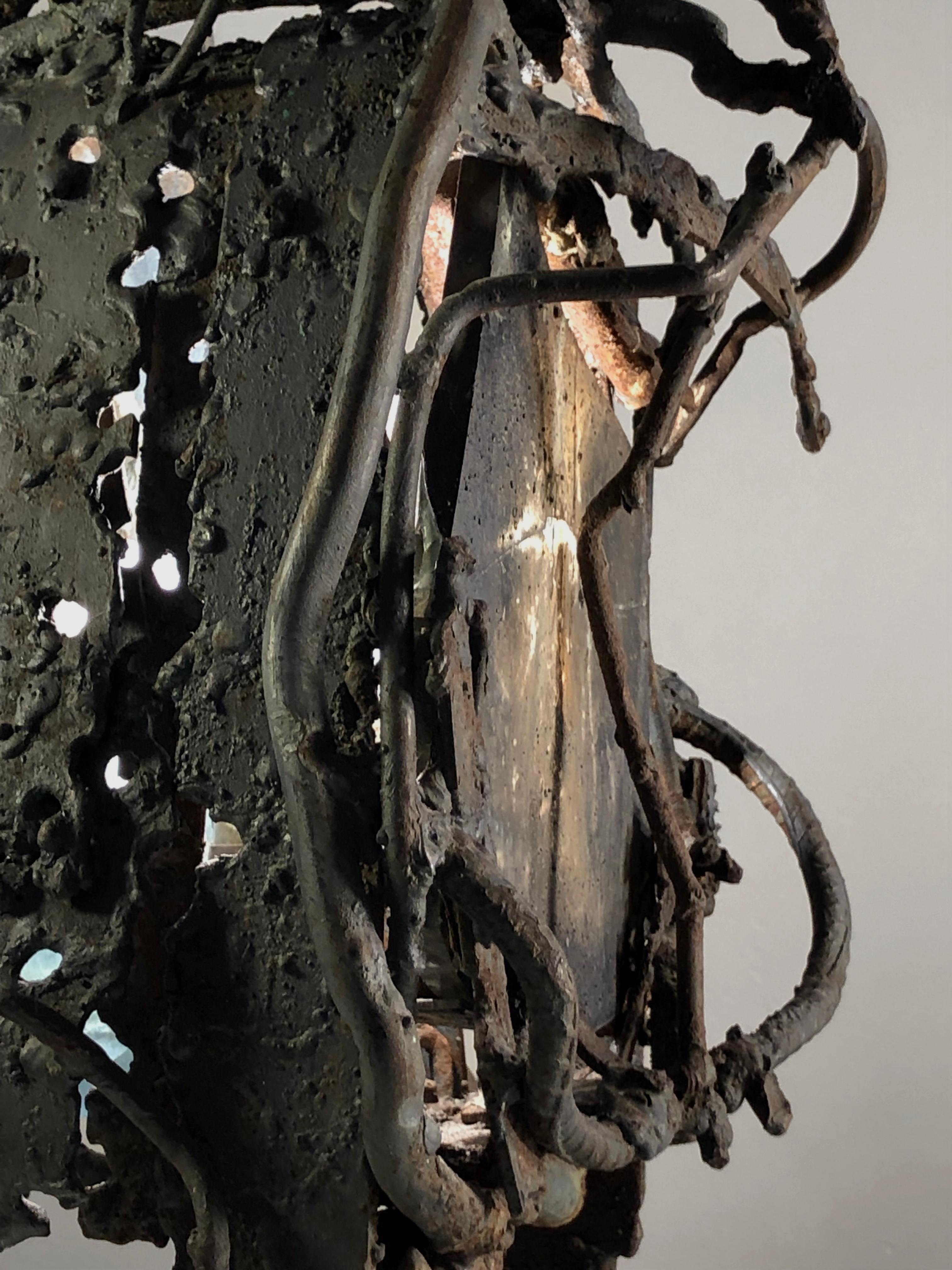 SCULPTURE BRUTALISTE, pièce unique de CONTINI, France 1980 en vente 2