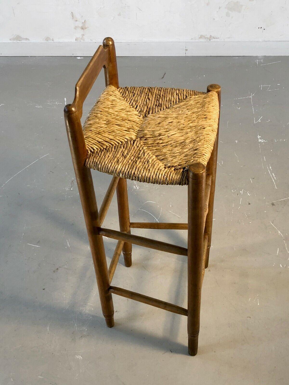 A BRUTALIST MID-CENTURY-MODERN RUSTIC BAR STOOL CHAIR, France 1950 For Sale 3