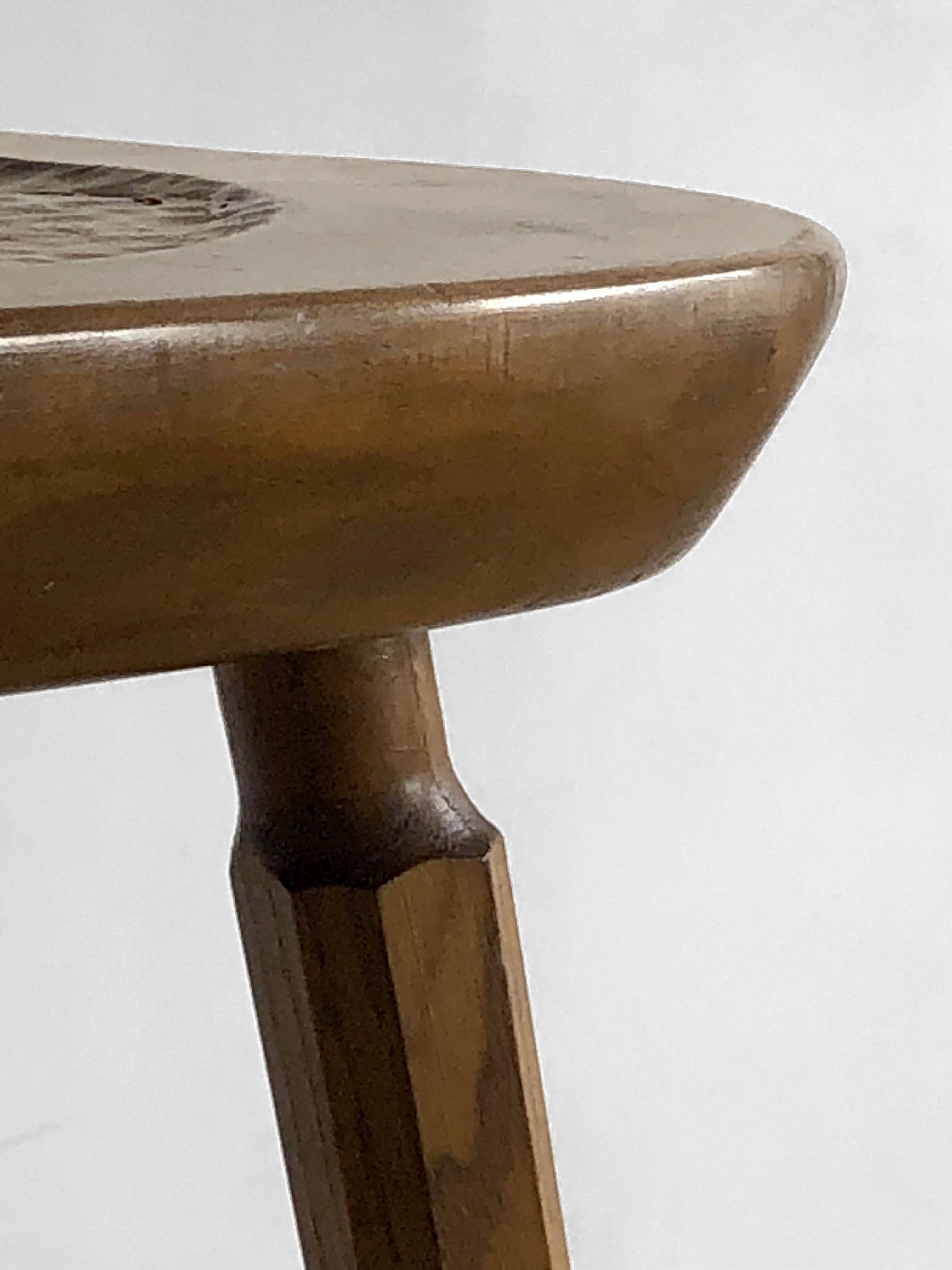 A BRUTALIST MID-CENTURY-MODERN RUSTIC STOOL/TABLE MAROLLES Style, Frankreich 1950 im Angebot 2