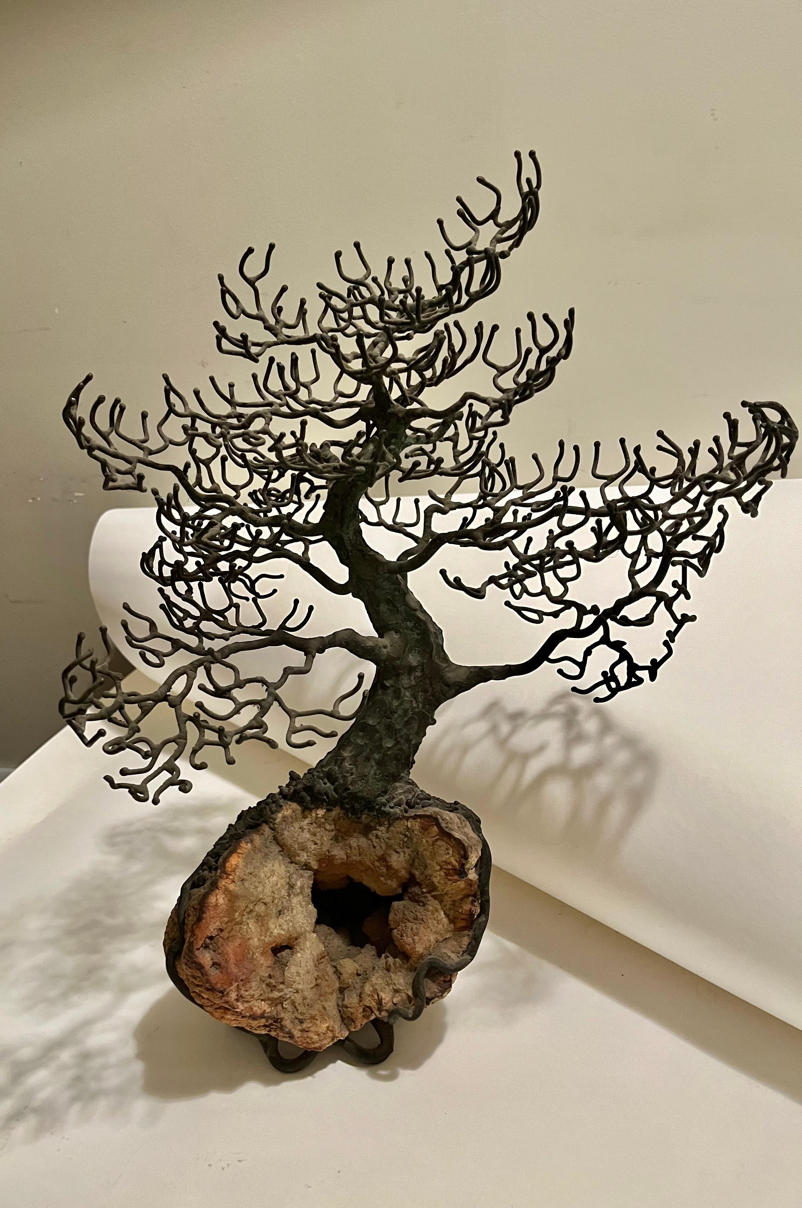 Italian Brutalist Mid-20th Century Wire Tree Sculpture by Silva Bucci For Sale