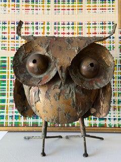 A Brutalist Owl By Jere Signed 1967 Large!