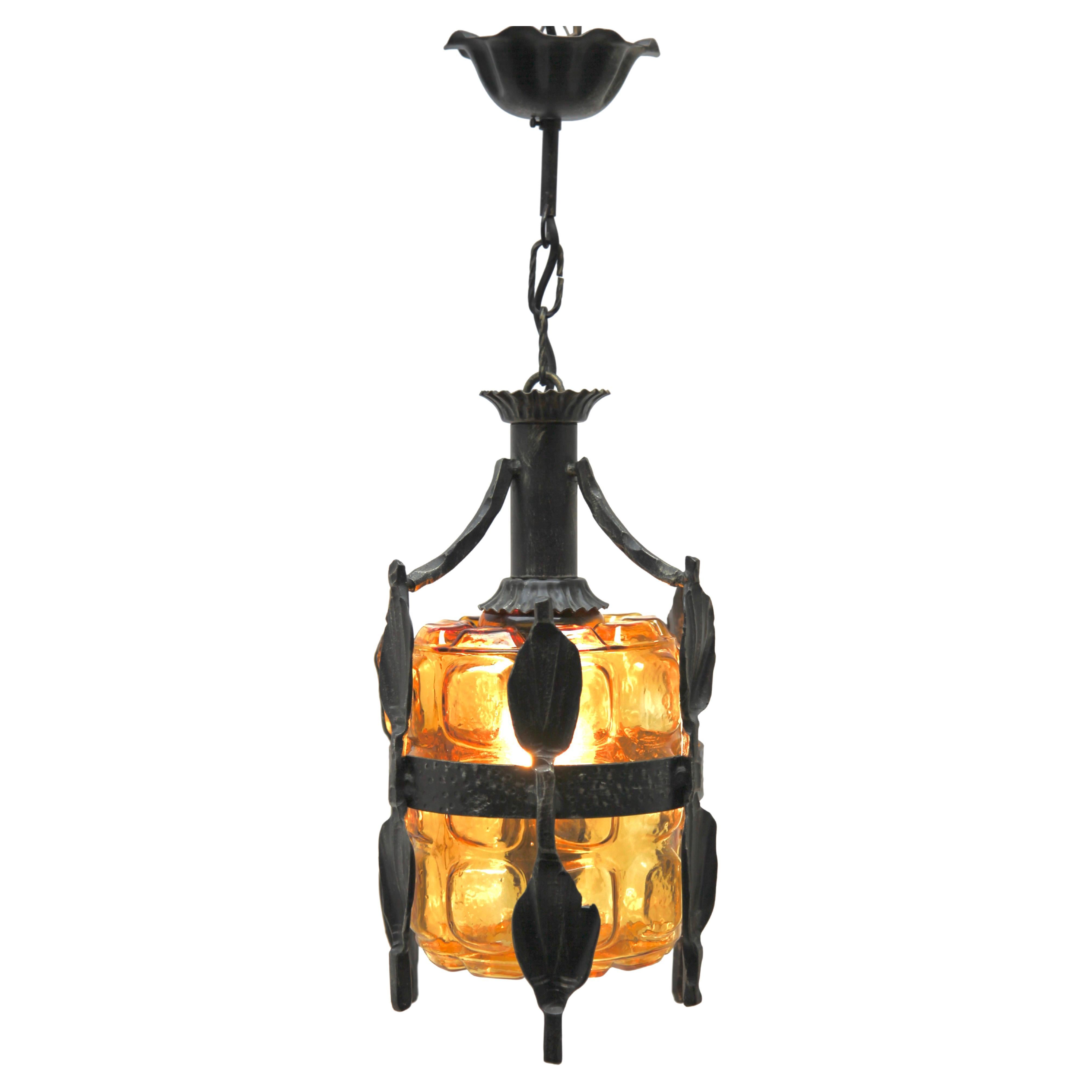 A Brutalist pandent Lantern Sweden circa 1960s 
3 units available Price per unit

As service: We can adjust the lamp height for you in advance if needed 
Beautiful when lit.
And safe for immediate usage in the World.

Mounted on the ceiling and give