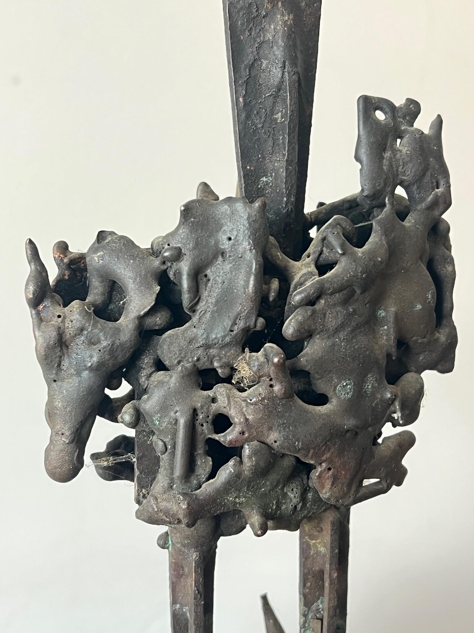 Bronze A Brutalist Sculpture By Chet LaMore ca' 1960 For Sale