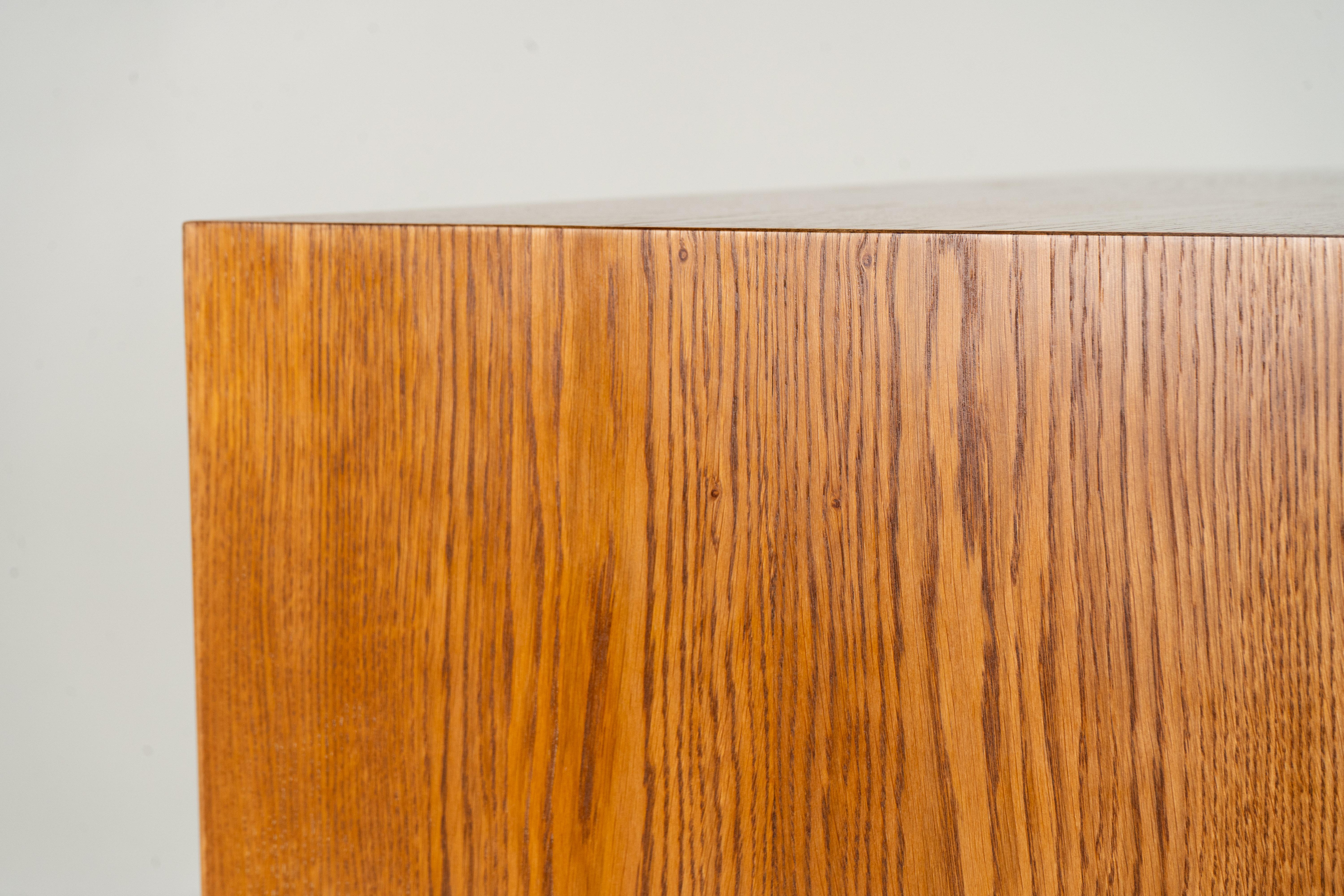 A Brutalist Side Chest with Brass Handles For Sale 10
